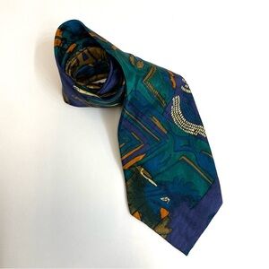 Men’s Wearhouse Vintage Carmel by the Sea Artsy Silk Tie